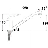 Acl Ruby 35mm Cartridge Swivel Sink Mixer